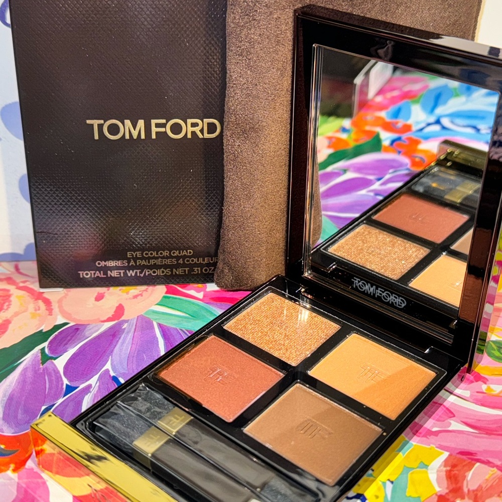 NIB NWT Tom Ford Eye Color Quad Eyeshadow Compact Mirror Palette 26 Leopard Sun - Picture 14 of 14
